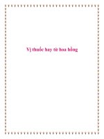 Tài liệu Vị thuốc hay từ hoa hồng. docx