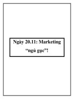 Tài liệu Ngày 20.11: Marketing “ngủ gục” pdf
