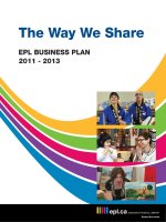 Tài liệu The Way We Share EPL BUSINESS PLAN 2011 - 2013 docx