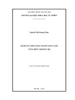 Luận văn thạc sĩ ĐÁNH GIÁ TIỀM NĂNG NGUỒN LỢI CÁ NỔI VÙNG BIỂN VỊNH BẮC BỘ