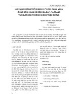 Tài liệu Lưu hành kháng thể kháng H. pylori, CagA, VacA ở các bệnh nhân có bệnh dạ dày - tá tràng và người bình thường không triệu chứng pot