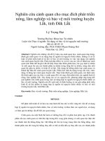Nghiên cứu cảnh quan cho mục đích phát triển nông, lâm nghiệp và bảo vệ môi trường huyện lắk, tỉnh đăk lắk
