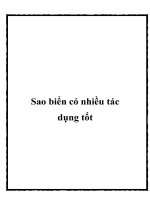 Tài liệu Sao biển có nhiều tác dụng tốt docx