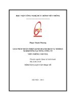 Giải pháp hoàn thiện kinh doanh dịch vụ mobile marketing tại tổng công ty viễn thông viettel