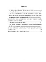 tư tưởng độc lập dân tộc gắn liền với chủ nghĩa xã hội của hồ chí minh