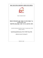 Phân tích dữ liệu trực tuyến phục vụ giảng dạy tại trường đại học chu văn an, hưng yên