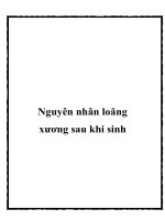 Tài liệu Nguyên nhân loãng xương sau khi sinh ppt