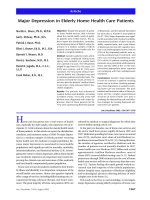 Tài liệu Major Depression in Elderly Home Health Care Patients pptx