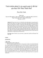 Trách nhiệm pháp lý của người quản lý đất đai qua thực tiễn thừa thiên huế