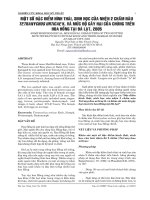 Tài liệu MỘT SỐ ĐẶC ĐIỂM HÌNH THÁI, SINH HỌC CỦA NHỆN 2 CHẤM NÂU TETRANYCHUS URTICAE K. VÀ MỨC ĐỘ GÂY HẠI CỦA CHÚNG TRÊN HOA HỒNG TẠI ĐÀ LẠT, 2005 pptx