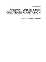 Tài liệu INNOVATIONS IN STEM CELL TRANSPLANTATION doc