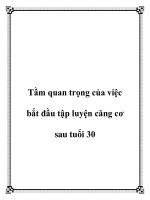 Tài liệu Tầm quan trọng của việc bắt đầu tập luyện căng cơ sau tuổi 30 pptx