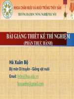 Minitap 14 - Thiết kế thí nghiệm chăn nuôi