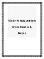 Tài liệu Nét duyên dáng của thiếu nữ qua tranh vẽ Li Guijun ppt