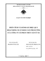 Lập kế hoạch kinh doanh cho sản phẩm tôm Nobashi tại thị trường Nhật Bản của công ty chế biến thủy sản Út Xi