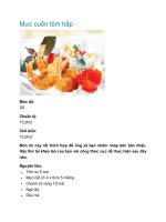 Tài liệu Mực cuốn tôm hấp ppt