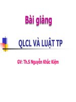 Tài liệu Quản lý chất lượng và luật thực phẩm docx