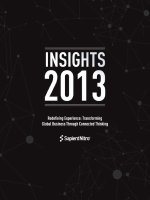 Tài liệu INSIGHTS 2013 - REDEFINING EXPERIENCE: TRANSFORMING GLOBAL BUSINESS THROUGH CONNECTED THINKING docx