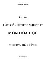 Tài liệu HƯỚNG DẪN ÔN THI TỐT NGHIỆP THPT MÔN HÓA HỌC THEO CẤU TRÚC ĐỀ THI pot