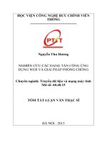 Nghiên cứu các dạng tấn công ứng dụng WEB và giải pháp phòng chống