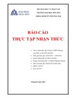 báo cáo thực tập nhận thức công ty tnhh thương mại dịch vụ nội thất anh đào