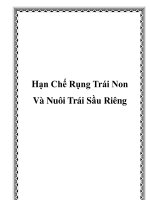 Tài liệu Hạn Chế Rụng Trái Non Và Nuôi Trái Sầu Riêng doc