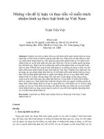 Những vấn đề lý luận và thực tiễn về miễn trách nhiệm hình sự theo luật hình sự việt nam