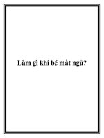 Tài liệu Làm gì khi bé mất ngủ? doc