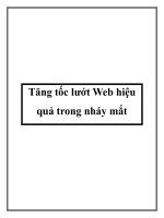 Tài liệu Tăng tốc lướt Web hiệu quả trong nháy mắt docx