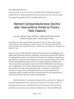 Tài liệu Marked Campylobacteriosis Decline after Interventions Aimed at Poultry, New Zealand pdf