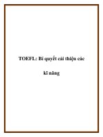 Tài liệu TOEFL: Bí quyết cải thiện các kĩ năng pot