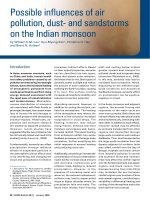 Tài liệu Possible influences of air pollution, dust- and sandstorms on the Indian monsoon doc