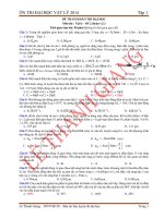 luyện thi đại học vật lý 2014 đáp án