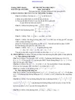 Tài liệu Trường THPT chuyên NGUYỄN QUANG DIÊU ĐỀ THI THỬ ĐẠI HỌC ĐỢT 1 Môn: Toán khối D docx