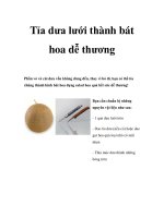 Tài liệu Tỉa dưa lưới thành bát hoa dễ thương docx