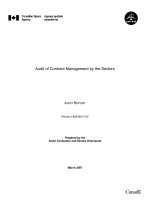 Tài liệu Audit of Contract Management by the Sectors doc