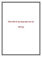 Tài liệu Mẩu thiết kế tận dùng diện tích cho nhà hẹp doc