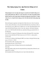 Tài liệu Xây dựng mạng truy cập Internet dùng server Linux potx