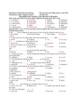 Tài liệu Đề Thi Thử Đại Học Khối A1, D Anh Văn 2013 - Phần 6 - Đề 2 pdf