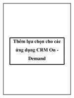 Tài liệu Thêm lựa chọn cho các ứng dụng CRM On Demand pot