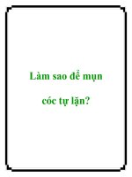 Tài liệu Làm sao để mụn cóc tự lặn? doc