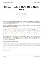 Tài liệu Chọn Hướng Cửa Cho Ngôi Nhà ppt