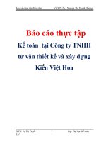 Báo có thực tập kế toán tại Công ty TNHH tư vấn thiết kế và xây dựng Kiến Việt Hoa