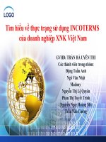 tìm hiểu về thực trạng sử dụng incoterms của doanh nghiệp xnk việt nam