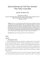 Quan hệ thương mại việt nam australia thực trạng và giải pháp