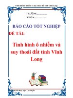 tình hình ô nhiễm và suy thoái đất tỉnh vĩnh long