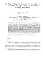 Sử dụng đồ dùng trực quan quy ước trong dạy học lịch sử thế giới lớp 11 trung học phổ thông (chương trình chuẩn)