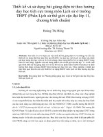 Thiết kế và sử dụng bài giảng điện tử theo hướng dạy học tích cực trong môn lịch sử ở trường THPT (phần lịch sử thế giới cận đại lớp 11, chương trình chuẩn)