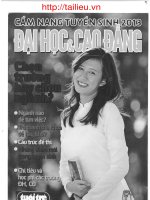 Tài liệu CẨM NANG TUYỂN SINH 2013 ĐẠI HỌC, CAO ĐẲNG - PHẦN 1 doc