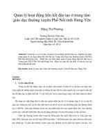 Quản lý hoạt động liên kết đào tạo ở trung tâm giáo dục thường xuyên phố nối tỉnh hưng yên